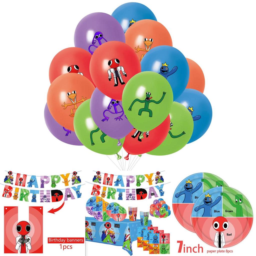 Colorful Roblox Rainbow Friends Party Decorations Perfect For Kids Birthday Parties