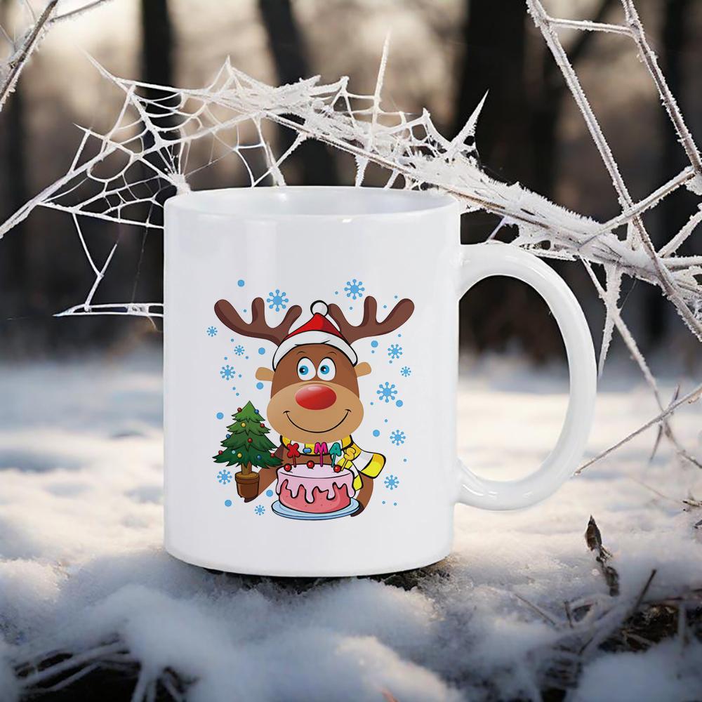 

Funny Coffee Mug of Cartoon Christmas Themed Stocking Ceramic Mugs With Handle 330ml Breakfast Cups Cola Drinkware Tea Cup Beer 330ml