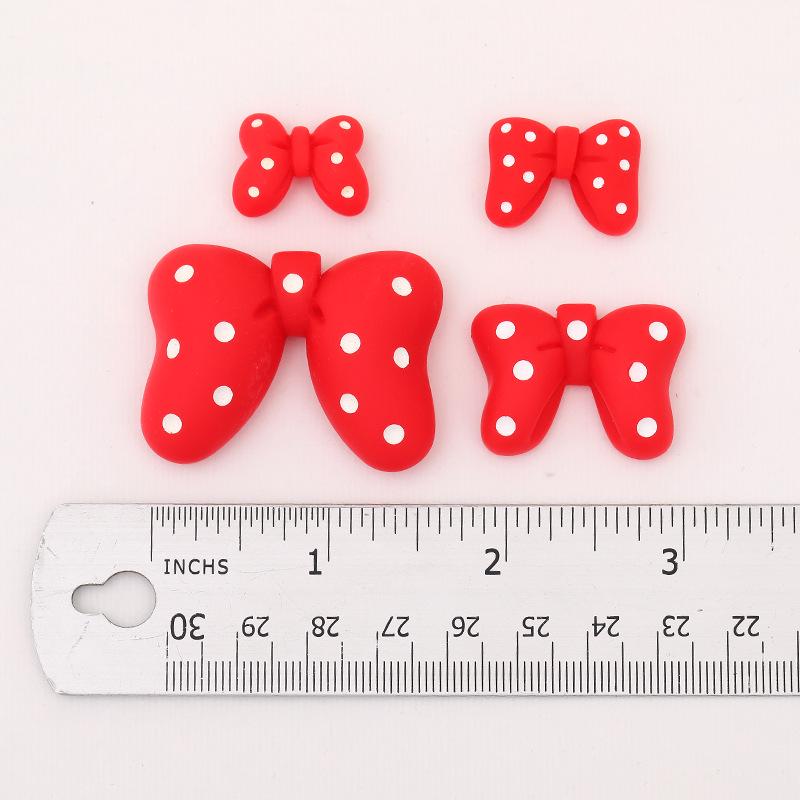 DIY Cartoon Polka Dot Bow Tie Resin Ornament for Phone Case, Hair Clip, and Storage Box