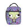 Invaders Zims Gir Lunch Bag  Portable Zipper Lunch Box Girls Office Print Cooler Bag Kawaii Waterproof Thermal Tote Handbags