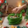 Unique Textured Trinket Bowl 3D Printed Gift Bag Shaped Storage Tray, Pleated Catchall for Candy, Modern Home Decor Tray Festive Table Centerpiece