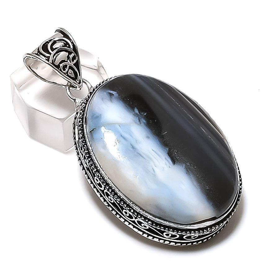 Natural Owhyee Opal Gemstone Handmade 925 Sterling Silver Pendant 2.25  ETC-14185