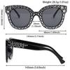 Occhiali da Sole da Donna con Montatura in Strass Diamante Protezione UV Occhiali da Sole Oversize Occhiali da Sole Quadrati da Donna