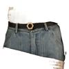 New Stylish 2024 Korean Black Metal Rectangle Buckle Casual Waist Belt Women For