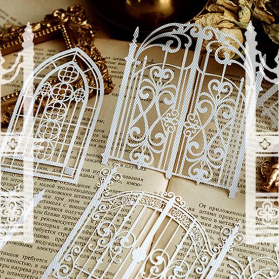 10Pcs/Set Scrapbooking Pad Lace Pattern Easy To Use Lightweight Craft Material Journaling Paper for Home