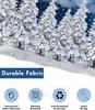 Winter Forest Shower Curtain Christmas Santa Claus Bathroom Curtain Xmas Snowy Forest Shower Curtain Set Watercolor Frabic