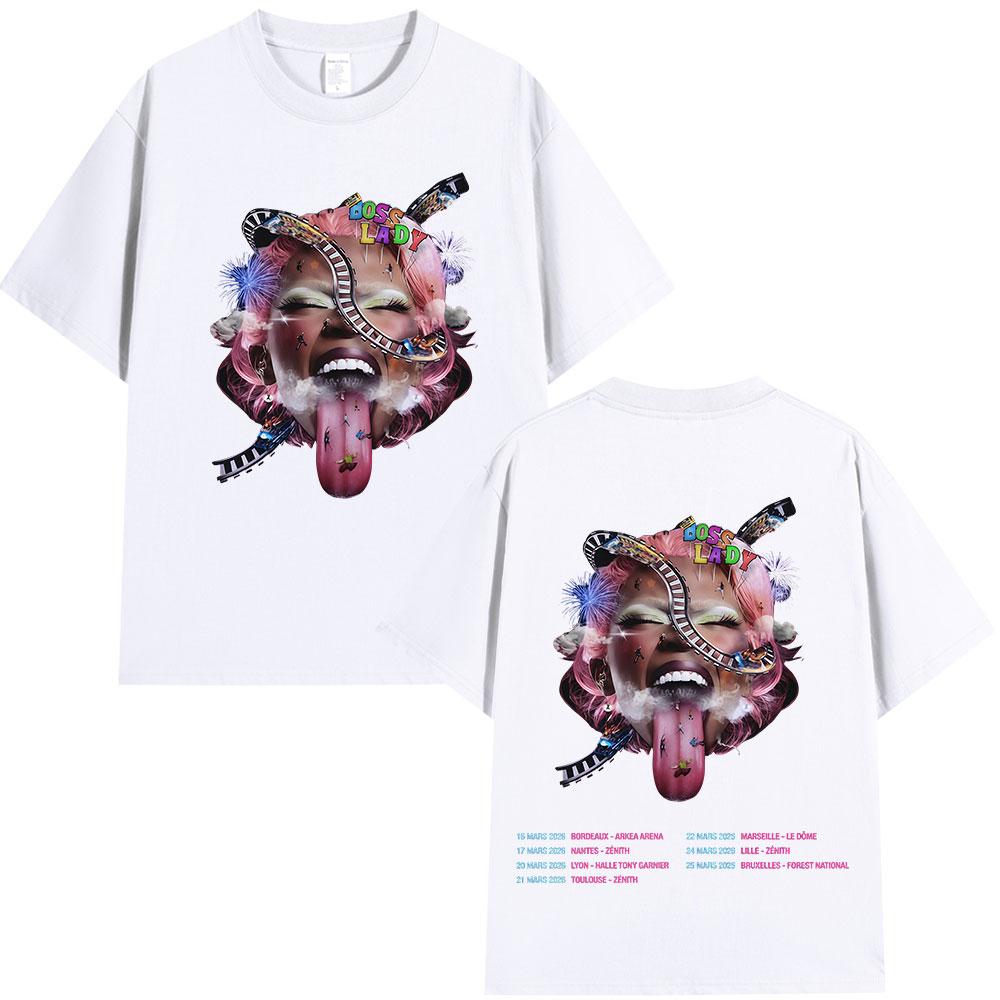 Theodora Boss Lady Tour 2026 Maglietta da Concerto Unisex Donna Hip Hop Moda T-shirt Casual Cotone Maniche Corte T-shirt Streetwear