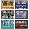 Putuo Decor Funny Sarcastic Vintage Posters Tin Signs Retro Plaque Metal Plate Wall Art Decor for Home Living Room Unique Gift
