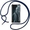 TPU Case - E.F.Connection - for Xiaomi Mi 11 - Soft TPU - Shockproof - Transparent with Navy Blue Lanyard