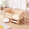 Hundebett für kleine Hunde & Katzen Holz-Hundehütte erhöhte Liegefläche Sommer Kühlbett für Welpen/Kätzchen Bodenfeuchteschutz Haustiermöbel