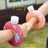 500ML Cute Donut Shaped Kids Water Bottle - Leak-Proof Anti-Fall Transparent Sports Travel Cup for Children Or Women