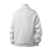 Men's Gray Heather Half Zip Stand Collar Sweatshirt - Oversized Casual Streetwear Pullover Top