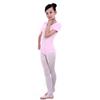 Children's Autumn Cotton Dance Costume: Short Sleeve Performance & Practice Attire for Girls.