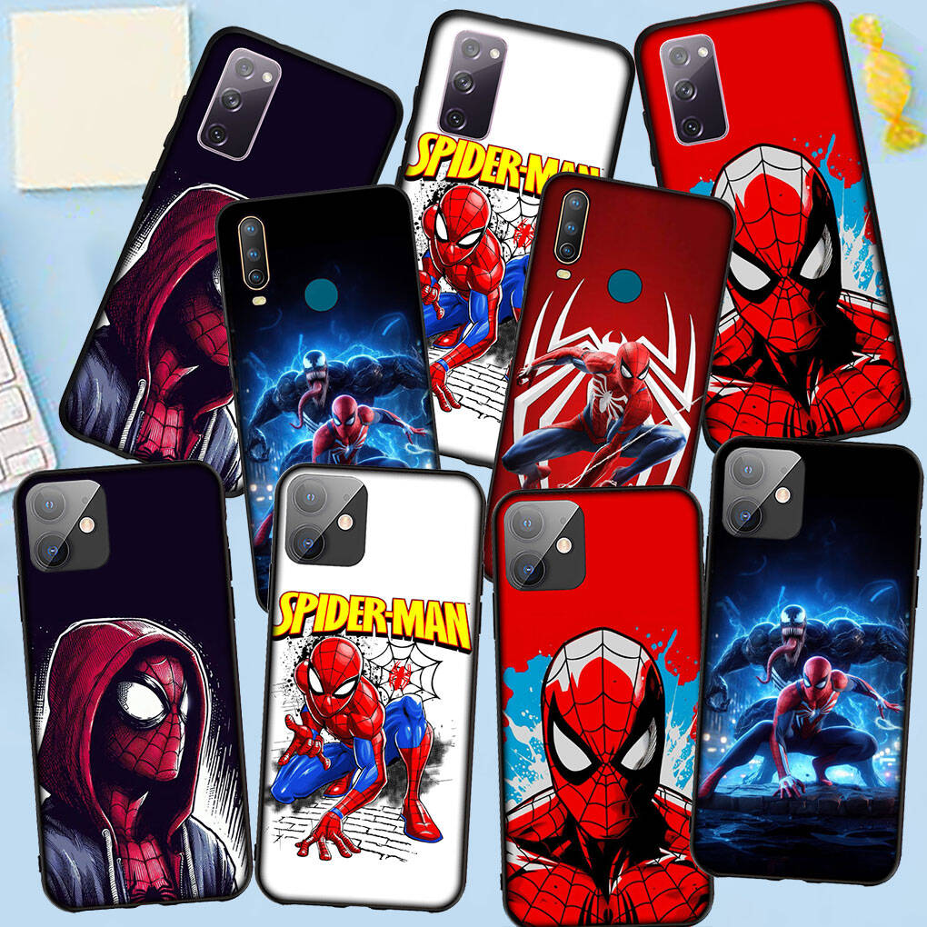 Phone Case for iPhone 17 16 15 Plus Huawei P30 P20 Lite Redmi Note 14 12 11 13 Pro Max OPPO A60 A80 A40 A18 A38 A54 Spider Man Cartoon Spiderman Cover