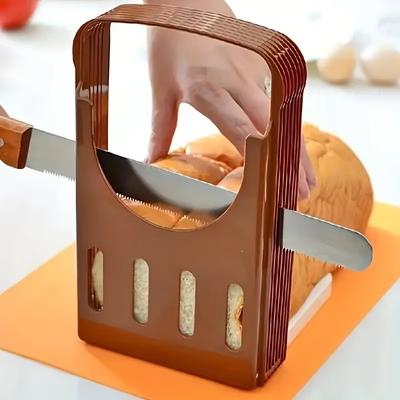 Faltbarer Toastschneider Verstellbares Brotschneidewerkzeug Faltbare Kunststoff-Brotschneideführung Werkzeuge für selbstgebackenes Brot Küche Backen