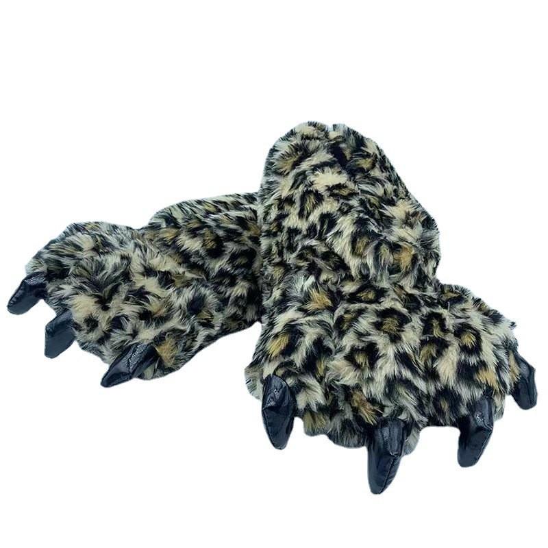 Dinosaur Claw Plush Cartoon Slippers - Cozy Animal Onesie Cotton