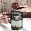 ZISIZ Glass Tea Cup with Crescent Filter