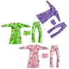 3pcs Casual Fashion Cat Pattern Sleepwear Designed for 30cm Girls Dolls Adorable DIY Dress-Up Toy Collection Featuring Crop Top Extended Trousers