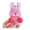 Keychain Pendant Cartoon Bear Panda Shape Stress Relief Fidget Pendant with Bead Chain Lanyard Keys Bags Decompression Toy