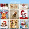 Christmas Shower Curtain Waterproof Santa Claus Bathroom Decor With Hooks Included
