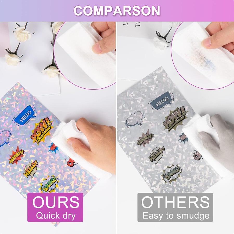 20 Sheets Holographic Sticker Paper for Inkjet and Laser Printer 8.5x11 Inch Printable Vinyl Holographic Sticker Paper SelfAdhe