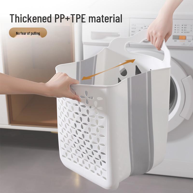 Large Capacity Foldable Wall-Mounted Laundry Basket - Portable for Dorm and Bathroom