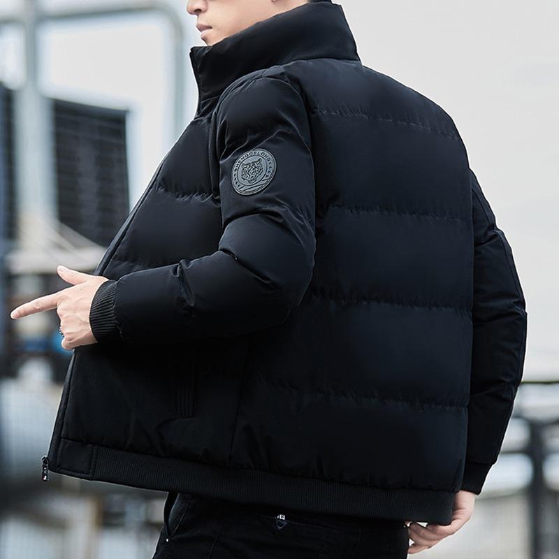 Padded-on Men's Winter Thickened Padded Jacket Stand-up Collar Loose Casual Velvet Padded Jacket Trendy Padded Jacket