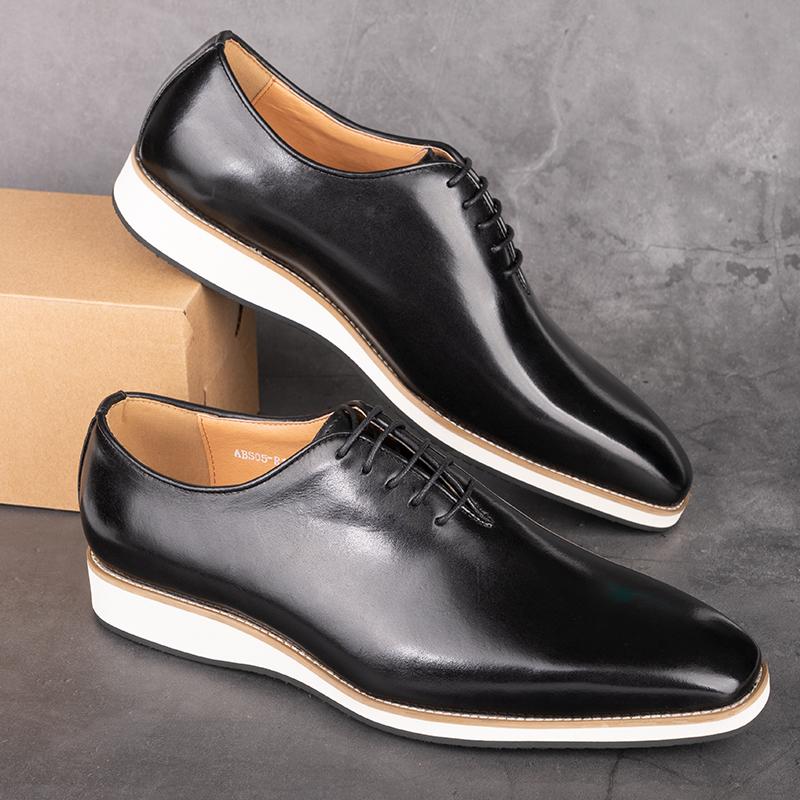 Fashion Luxury Oxford Man Shoe Office Shoes Original Leather Handmade Men's Casual Shoes Comfortable Outdoor Sports Banquet Lace Up