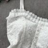 Lace Camisole: Backless, Hollow, Pleated, Elastic, Mid-Length, Strapless Bandeau for Women's Inner & Outer Wear.