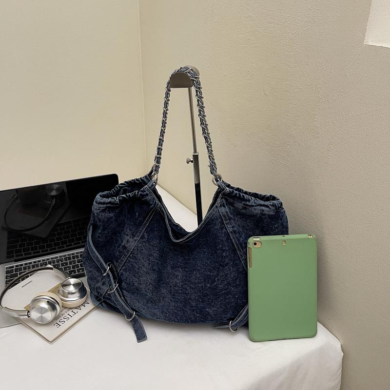 Vintage Denim Bag Women's Chain Underarm Shoulder Bag