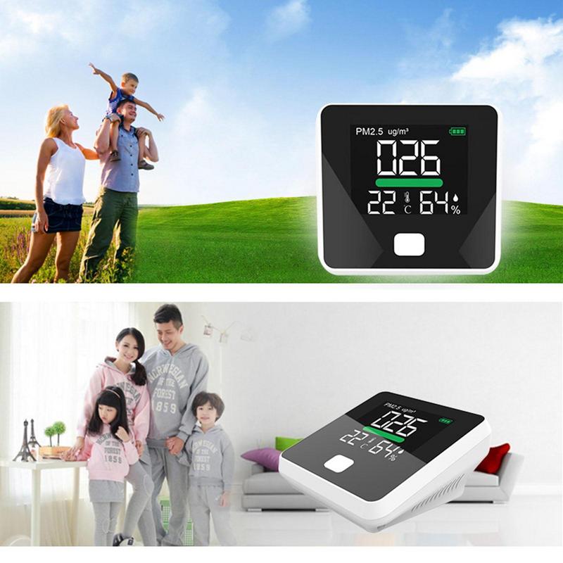 3 In1 Air Quality Monitor Multifunctional Automatic Display Indoor Office Wall Hanging Screen Display Air Detector Household