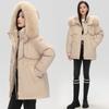 Women's clothing thickened pie overcomes women's short winter new big fur collar slim and thin cotton clothes women's coat