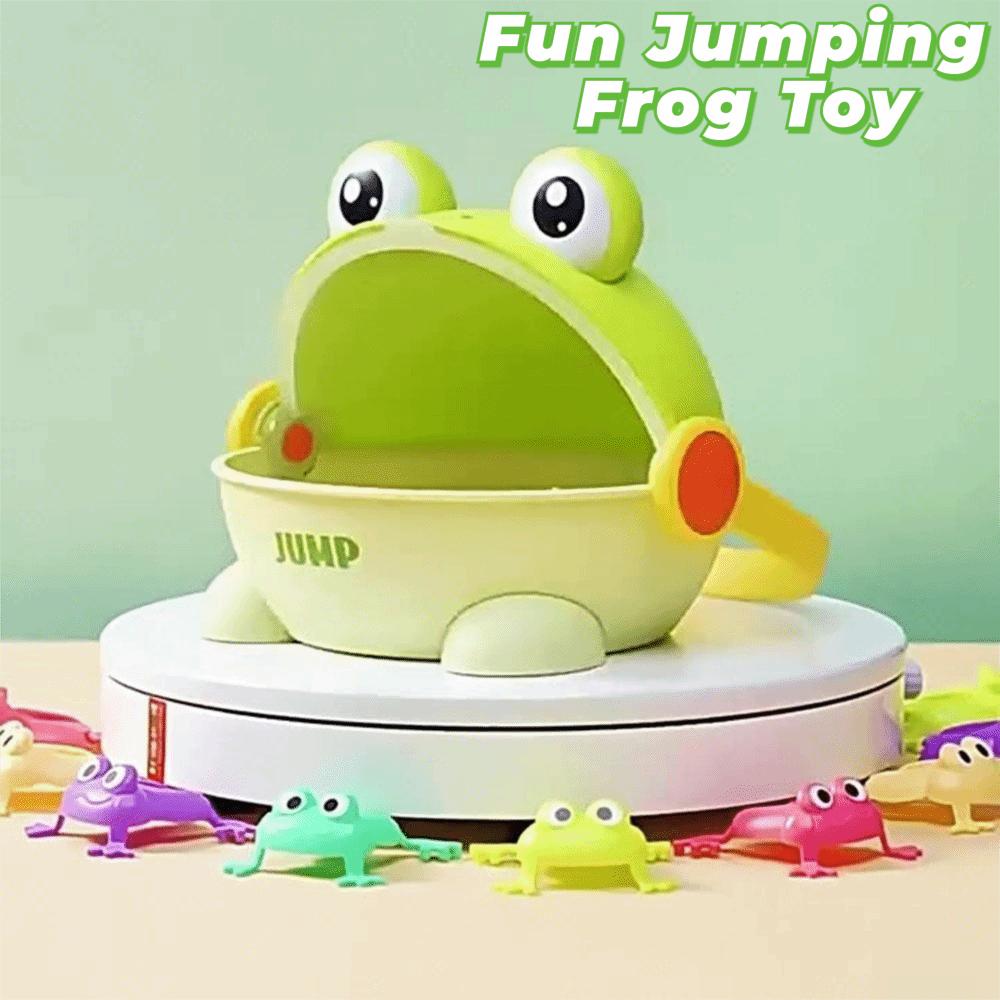 with Storage Bucket Fun Jumping Frog Toy Cute Animals Kid Finger-press Toy  Birthday Gift
