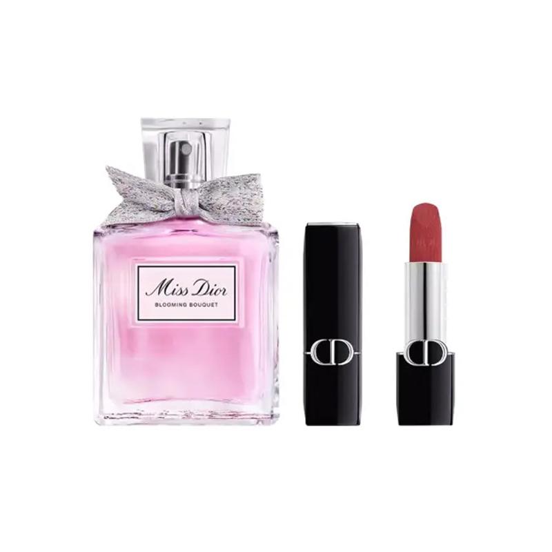 DIOR Perfume Huayang Perfume 50ml + Lipstick #720 Red Bean Paste 3.5g No gift box, no gift bag синий