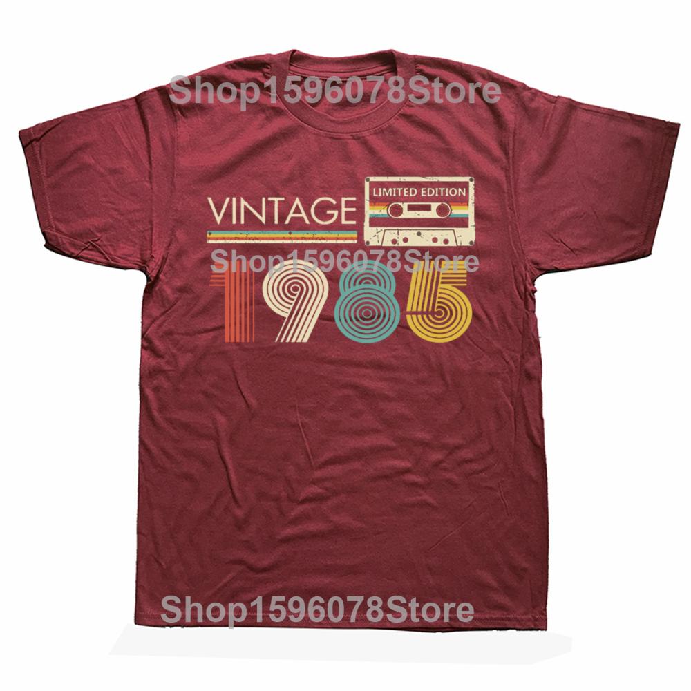 Vintage 1985 Limited Edition Cassette TShirt Mens Fashion Born in 1985 80s Tee Husband Daddy Gift Retro 40th Birthday Gifts