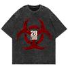 T-shirt 100% Cotone Abbigliamento Film 28 Anni Dopo Moda Film Horror Maglietta Uomo/donna Vintage Oversize Lavaggio Minerale Top