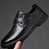 FashionFashion Leather Casual Loafers for Men Spring Autumn Soft-soled Black Men's Driving Shoes New Designer Business Dress Shoes Male