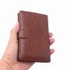 Retro Men Leather Buckle Multifunction Passport Holder Passport Bag Small Wallet Coin Pocket