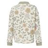 Damen Retro Street Lässiges V-Ausschnitt Langarm Knopf Floral Print Pullover Top