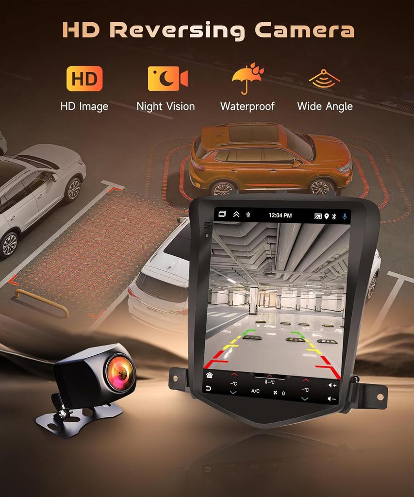 Android 15 Car Stereo for Chevy Cruze 2009-2014, 8Core 4G+64G, CarPlay, Android Auto, 9.7' IPS, GPS, Bluetooth 5.0, AHD Backup