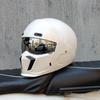 ORZ Retro Cruising Motorcycle Helmet Black Warrior Style Multi Functional Combination Full Helmet ABS Material GB-7