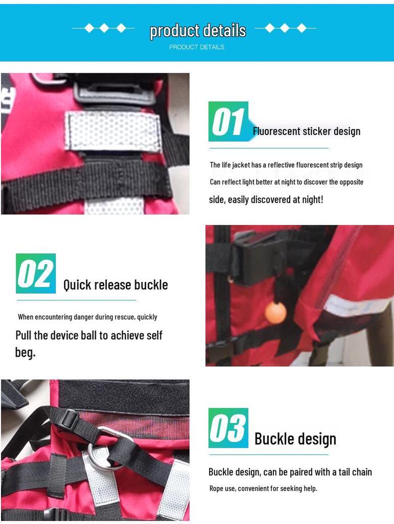 Rafting Life Jacket with Pockets - Lifesaving Equipment Vest