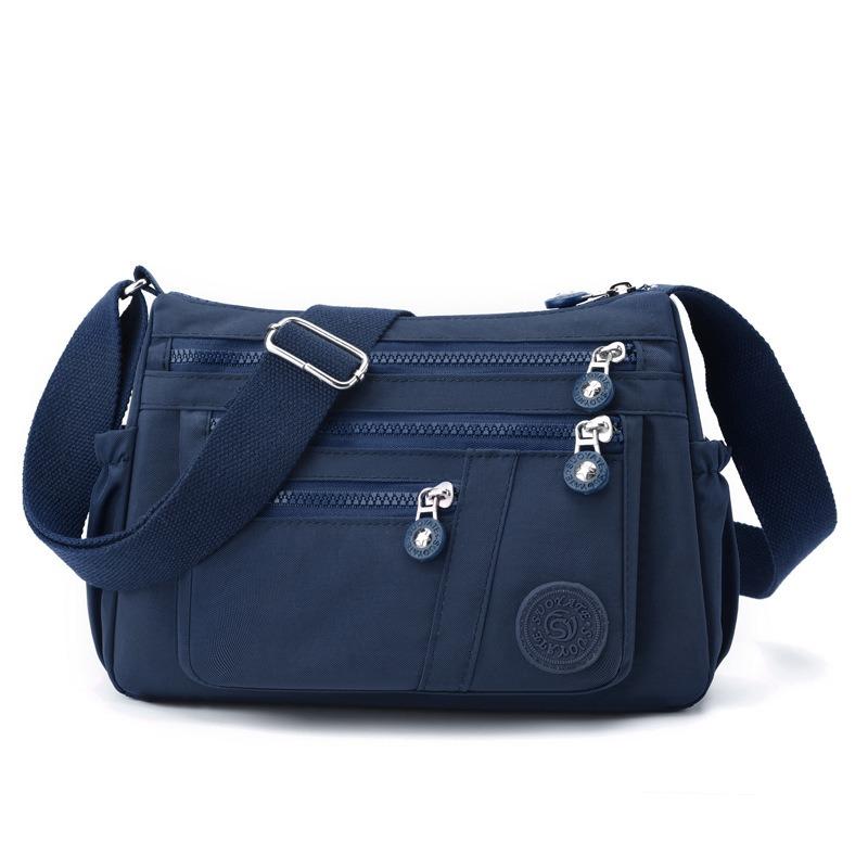 Herbst neue Generation Drucketikett Damen Schrägbandtasche Nylon Mittel- und Altermuttertasche Damen Schultertasche