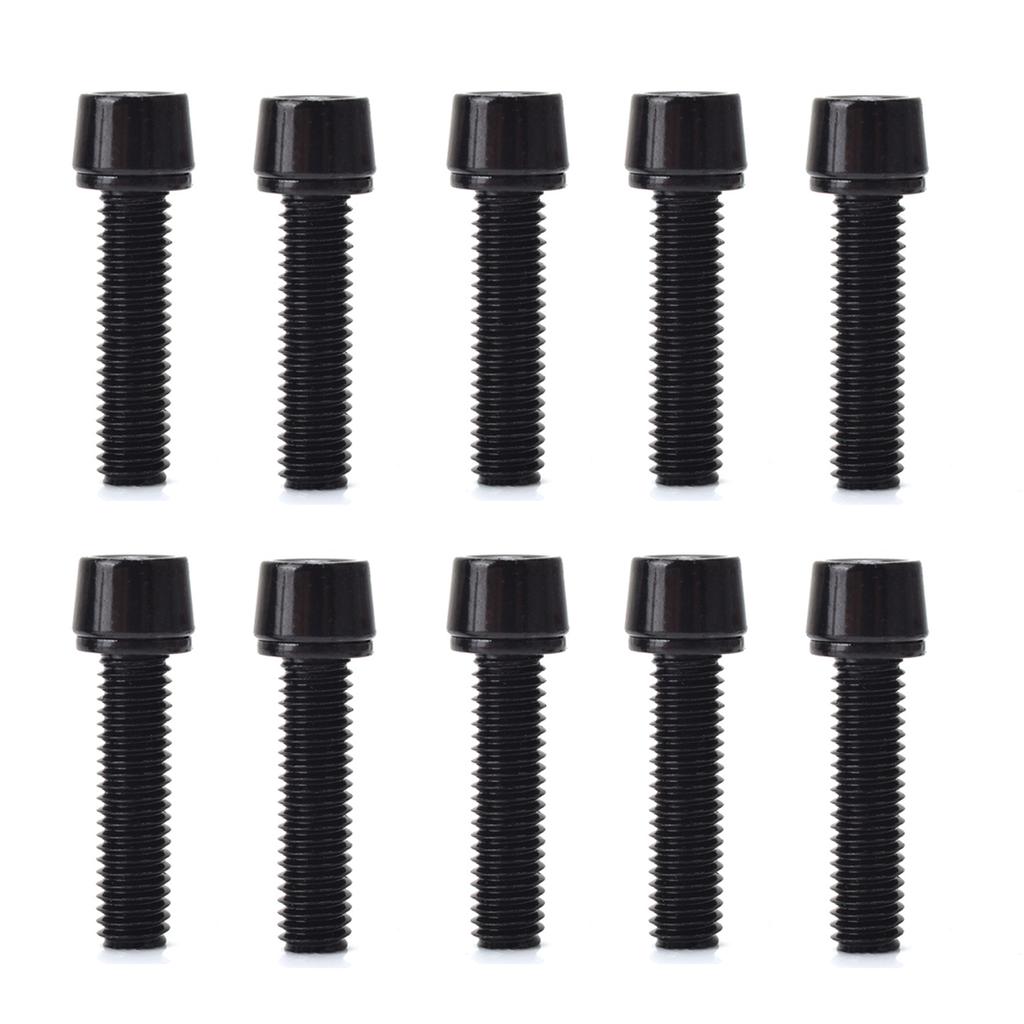 10Pz Viti Manubrio Bici Bulloni Manubrio Bici Bulloni Testa Conica Viti con Rondelle Parte Manubrio Sterzo Bici M5x20mm