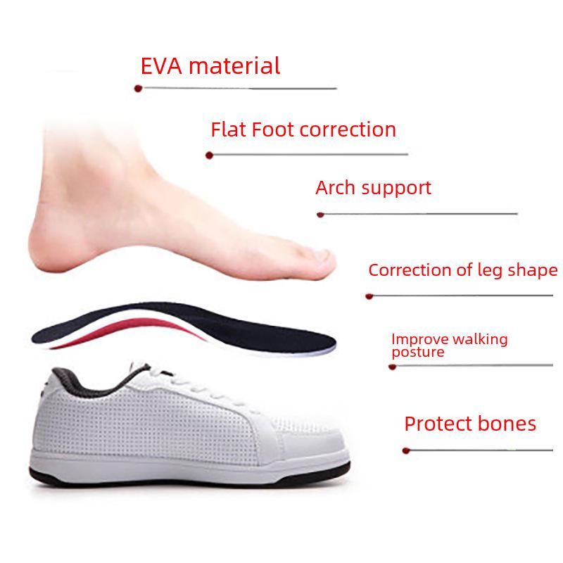 Breathable EVA Arch Support Insoles for Flat Feet - Relieve Pressure & Enhance Shock Absorption for Sports.