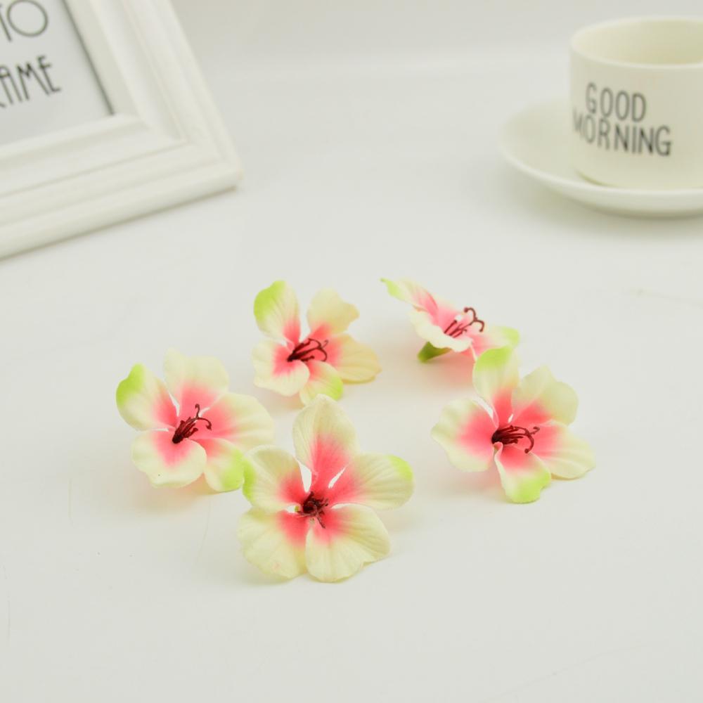 20PCS Cheap Artificial Flowers Orchid for Home Wedding Decoration Accessories Pompon DIY Wreath Needlework Silk Cherry Roses