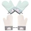 2Pcs Heat Resistant Oven Mitts Thickened Kitchen Hand Clamps Silicone Insulation Gloves  Kitchen