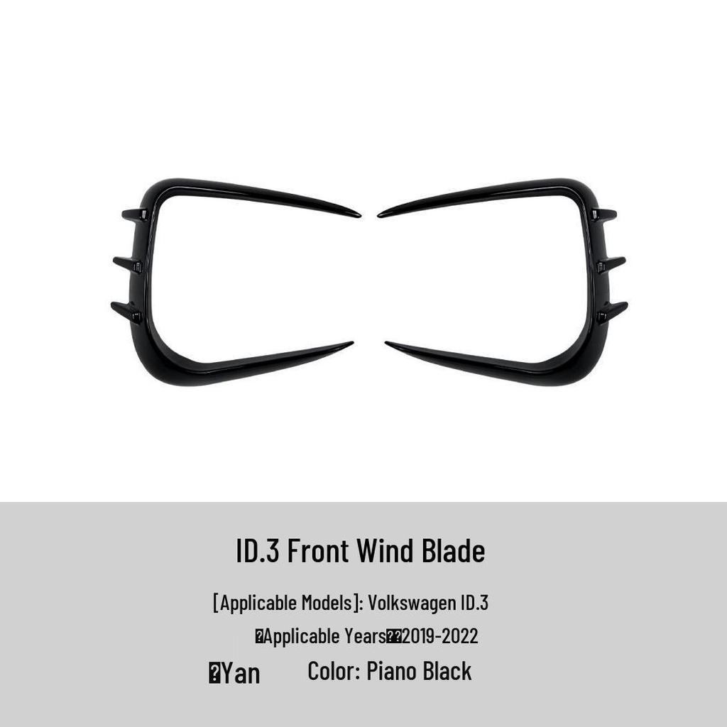 Volkswagen ID.3 2019-2022 Přední nárazník Větrací mřížka Deflektor větru Samolepka na auto Lišta