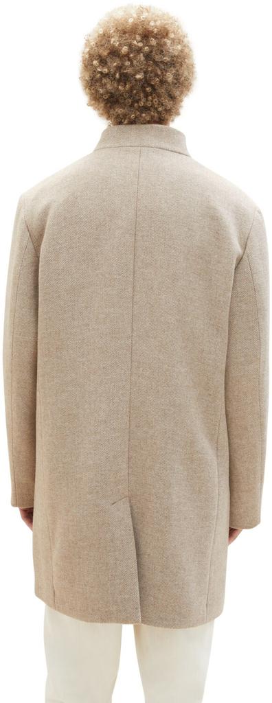 Winter Jacket Tom Tailor Denim Coat with Stand-up Collar (1037399) Sand with White Twill Structure
