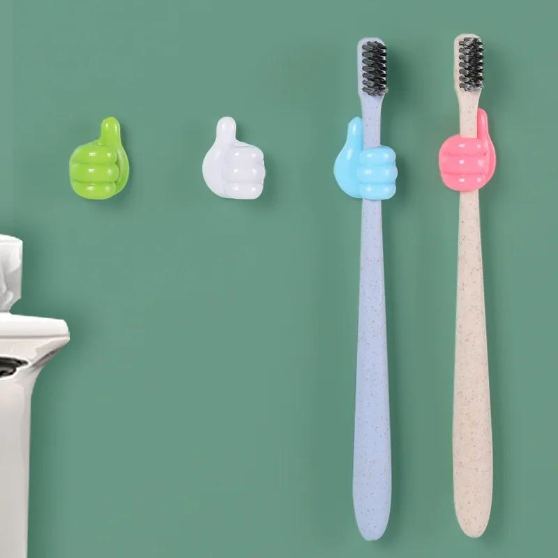 10Pcs Thumb-Shaped Hook Cable Organizer Storage Clips No-Drill Adhesive Hooks Plastic Perfect for Charging Cables Cord Holder
